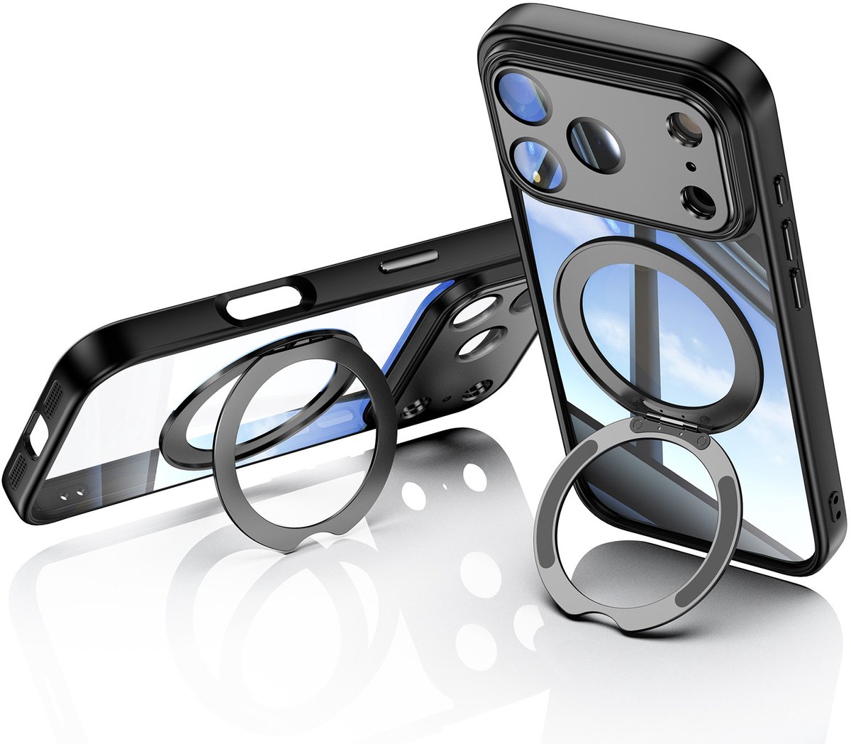 MagSafe-hoesje - iPhone-hoesje - Compatibel met iphone17pro max-hoesje - Zwart