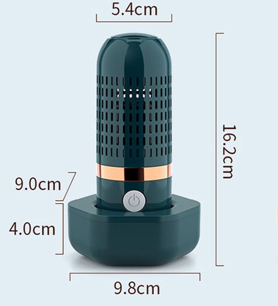 Pesticiden Reiniger - Draadloos - Pesticiden Verwijderaar - Groentewasser - Groente Reinigen - Waterdichte Wasmachine - Groentereiniger - Draagbare - High Frequency Ultrasone - Voor Het Reinigen van Fruit, Groenten en Vlees - 4400 Mah - Blauw — afbeelding 5