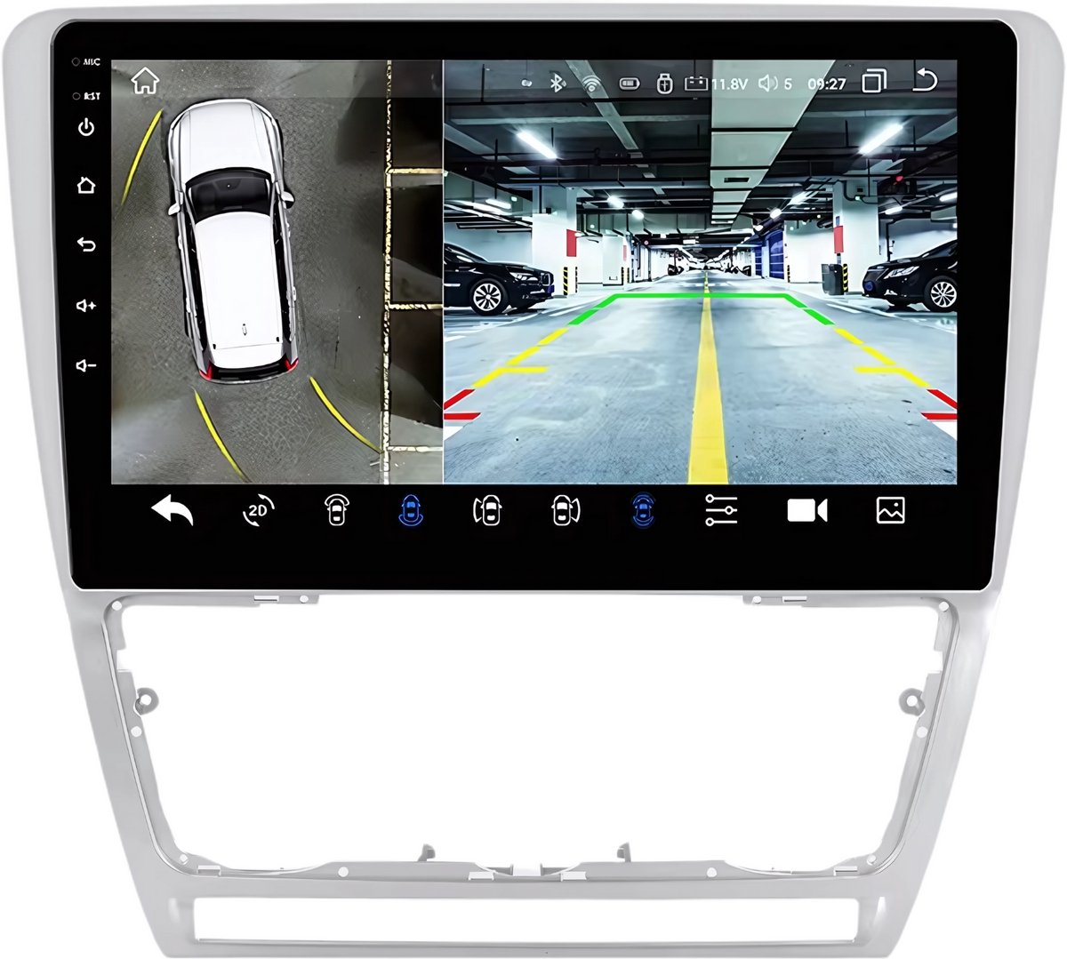 Autoradio bluetooth met camera - Carplay - Voor Skoda Octavia II (2008-2013) - Geschikt voor Apple en Android - Stereo - Navigatie - Navigatiesysteem auto