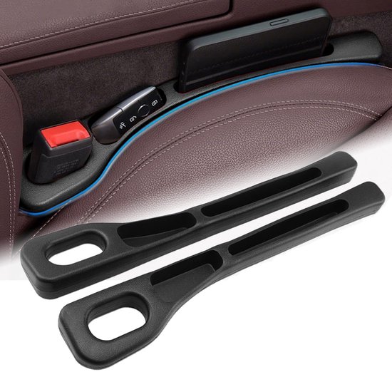 Auto Multifunctionele Dual Usb-console Pu Lederen Doos Bekerhouder Seat Gap Side Opbergdoos %28zwart%29