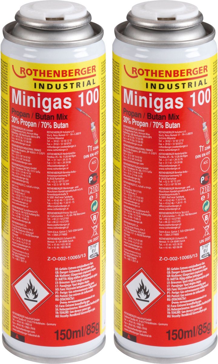 ROTHENBERGER Industrial 2x Minigas 100 150 ml - 1500003890