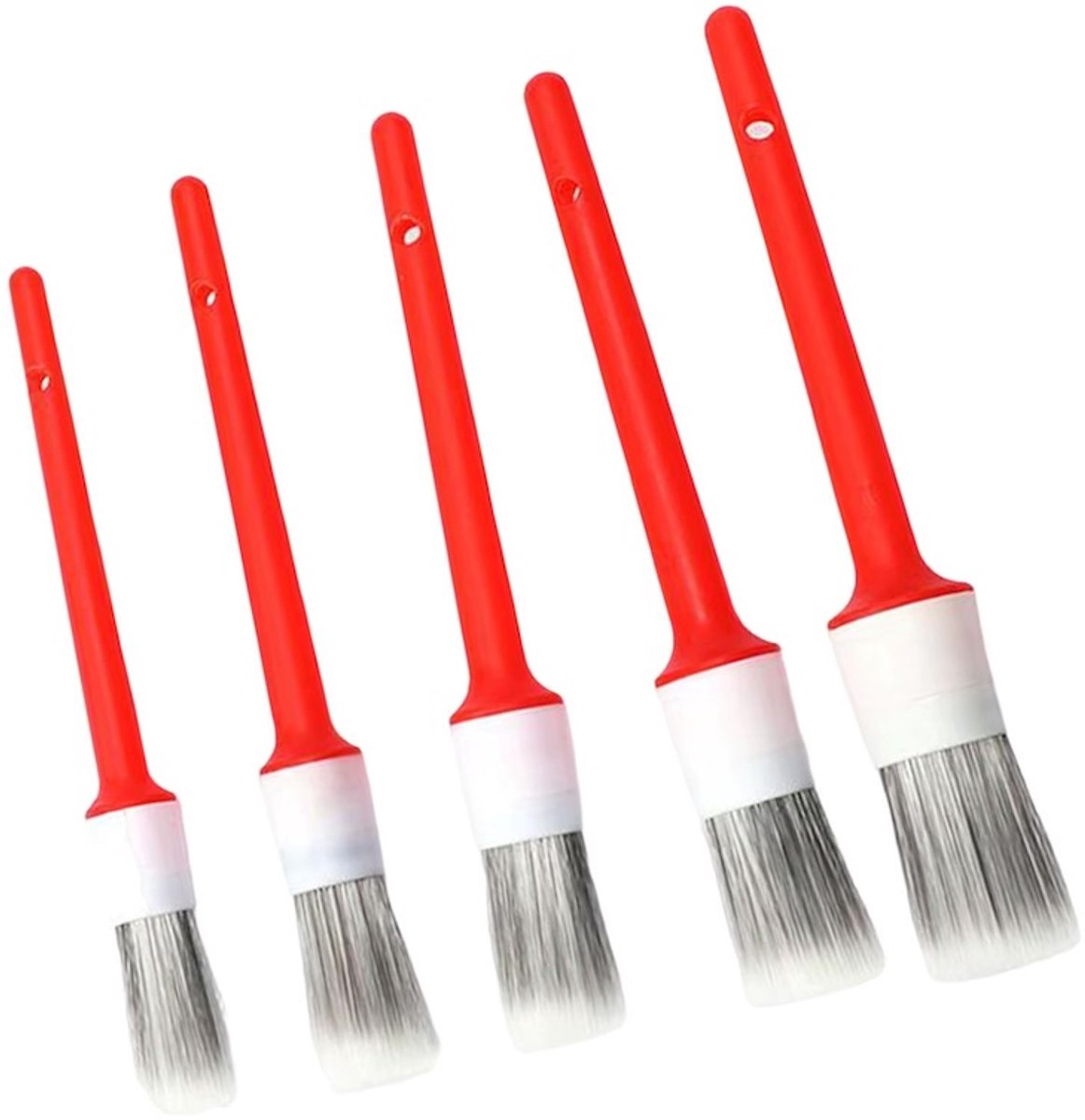 Hartley Interieur borstel set 5stuks Rood