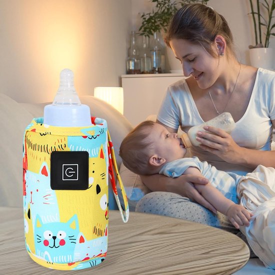 Babyfles Verwarmer - USB Melk Opwarmer - Reizen Met Baby - Draagbaar USB Verwarmingselement - 13.7 cm - Multicolor — afbeelding 4