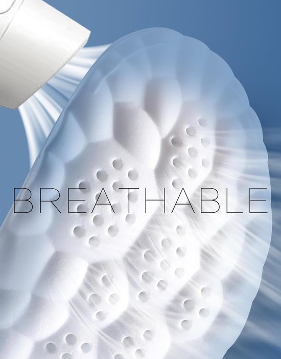 Binnenzolen - 2 paar memory foam binnenzolen met voetboogondersteuning, comfortabele massage binnenzolen voor mannen en vrouwen, vervangende binnenzolen voor sneakers, werklaarzen, ademend en schokabsorberend, zwart, geschikt voor maat 37/38 van Merkloos — afbeelding 3