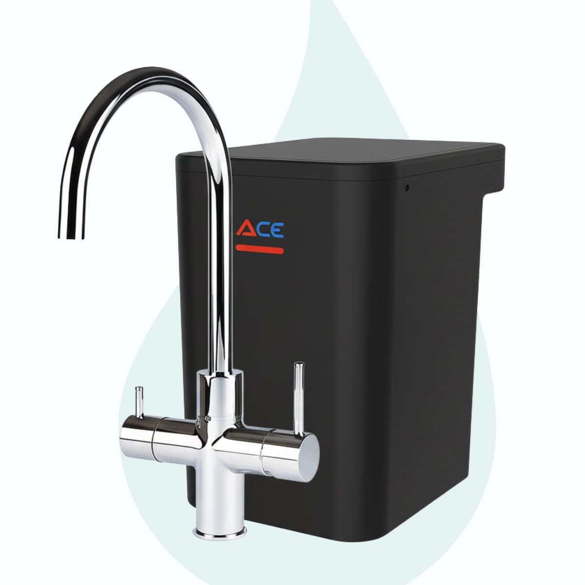 Unito - Kokend Waterkraan - ACE 3-in-1 kraan – + 4,4L boiler - C-uitloop - Chroom