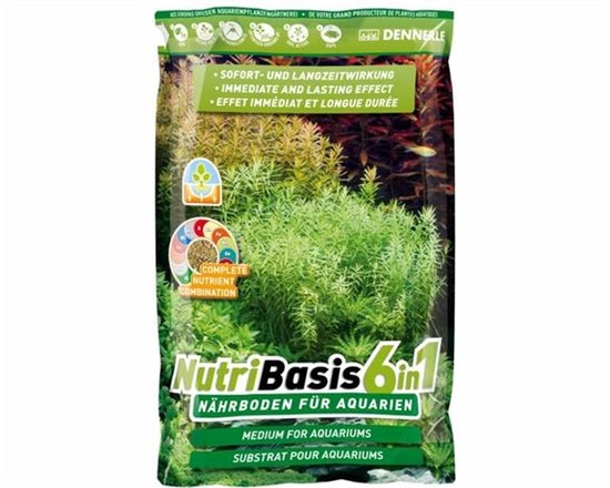 Dennerle NutriBasis 6in1 - Inhoud: 2,4 kilo - Complete aquarium voedingsbodem