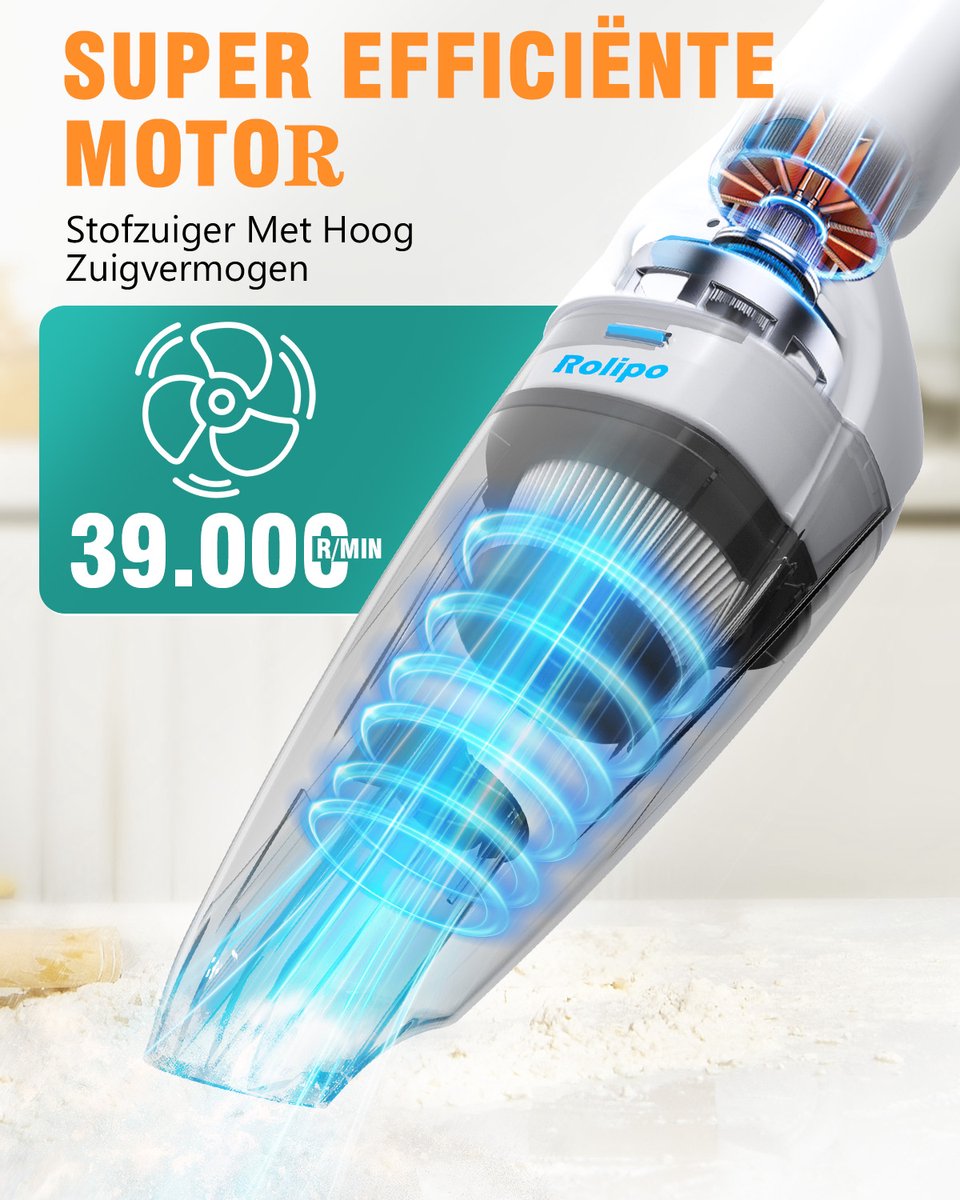 Apex CE Specialists Rolipo Kruimeldief Snoerloos met HEPA Filter - afbeelding 3