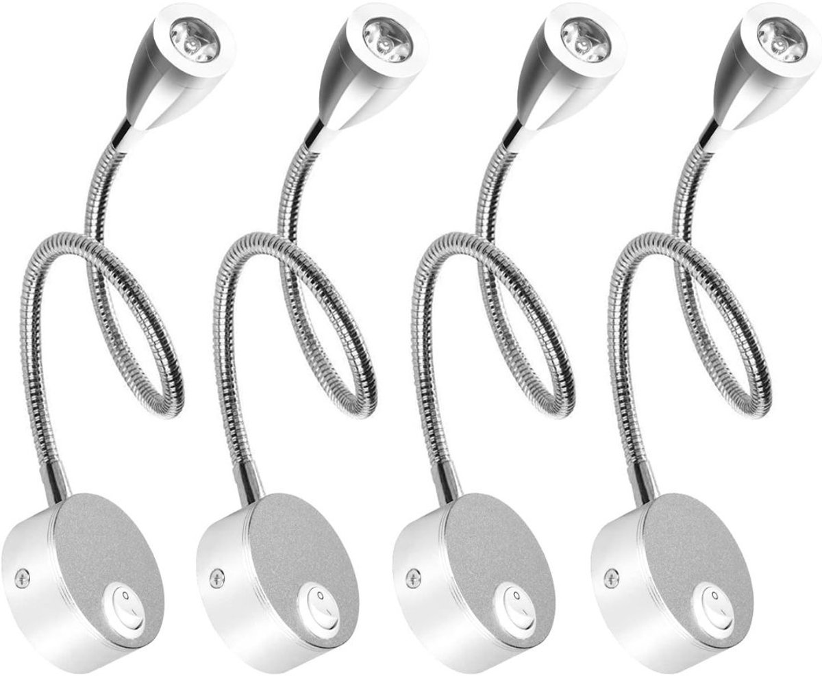 MKSS® Bedlampjes Hoofdbord - Leeslampjes - Bedlamp Slaapkamer Volwassenen - Zilver