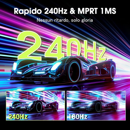 27 Inch Gaming Monitor met 240Hz en QHD - Gebogen Scherm, Snelle Reactietijd, en Adaptive Sync — afbeelding 3