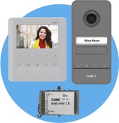 CAME - Video-intercomset voor ééngezinswoningen - 3 Delig: Video intercom PLX in Huis, LHS V/01 Buitenpost & Spanningsomvormer - Deurbel & Parlofoon - Met slechthorendefunctie - Wit