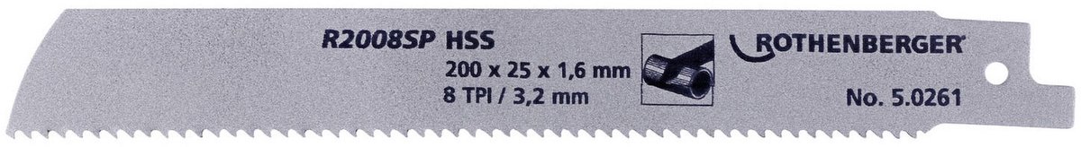 ROTHENBERGER Speciale pijpzaagblad HSS, 200x25x1,6 - 50261