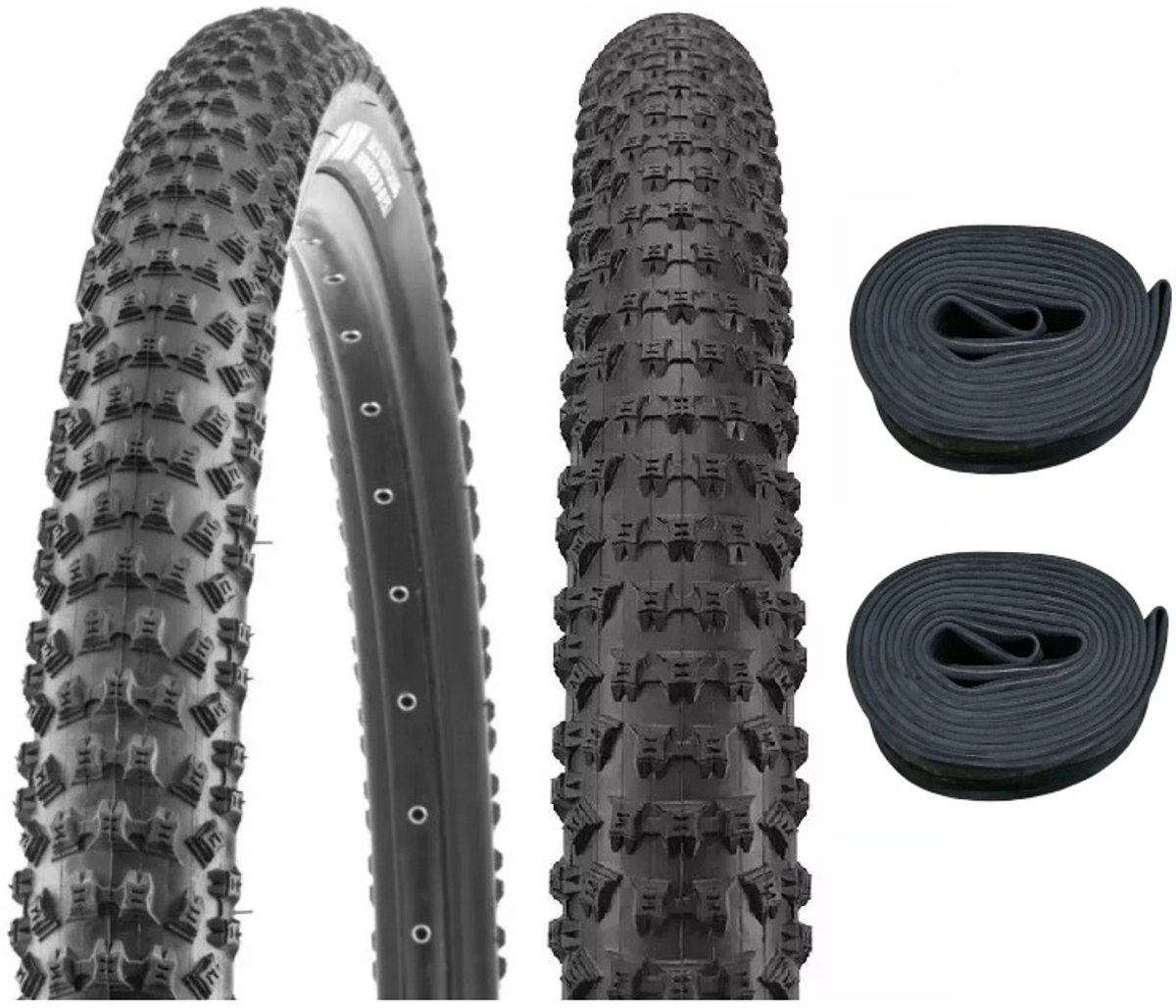 Set 2 stuks 29" Kenda Slant Six mountainbike banden - Binnenbanden + Buitenbanden - 29x2.35 inch ERTRO 60-622 - Zwart