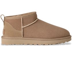 UGG Enkellaarsjes Dames / Laarzen / Damesschoenen - Suède - Ultra Mini - Zand - Maat 39