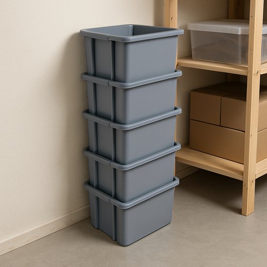 HL - boîtes de rangement - Bacs de rangement - Boîte hobby - Boîte empilable - Boîte empilable - Boîte de rangement - Boîte de rangement - Bac de rangement - Empilable - Emboîtable - 42x33x23 cm