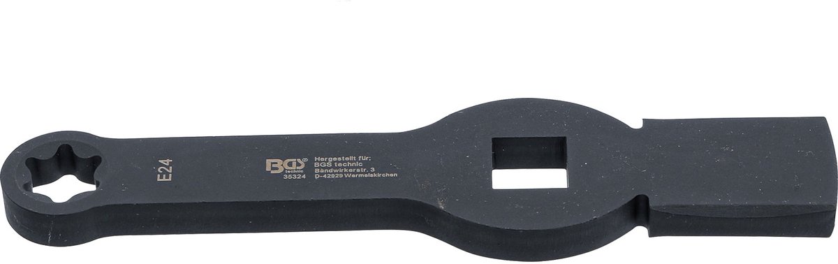BGS Slag-ringsleutel - E-profiel (voor Torx) - met 2 slagvakken - E24