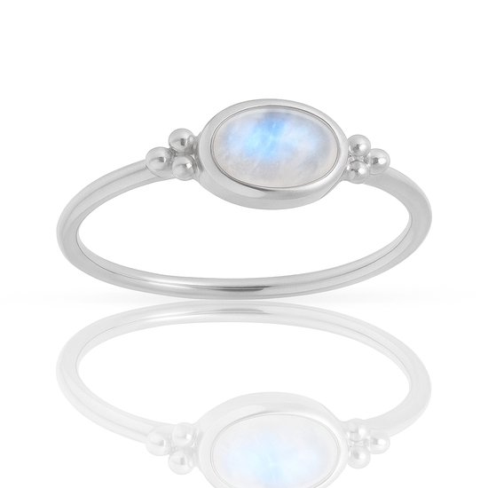 14 karaat geelgouden ring met wit&blauwe zirkonia | -NL