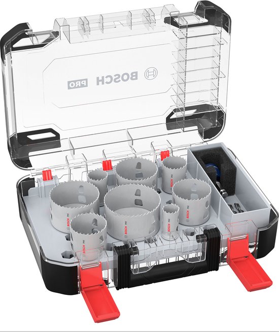 Bosch PRO - Coffret de scies cloches 11x PRO Multi Material Power - 11 pièces - Ø 25, 32, 40, 54, 60, 68, 76, 86 mm - Coffret professionnel