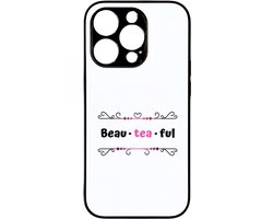Hacebo® - beau tea ful telefoonhoesje - Thee - mooie mensen die houden van thee - telefoonhoesjes - verjaardag - cadeau - kado - geschenk - hoesje geschikt voor iPhone 14 Pro