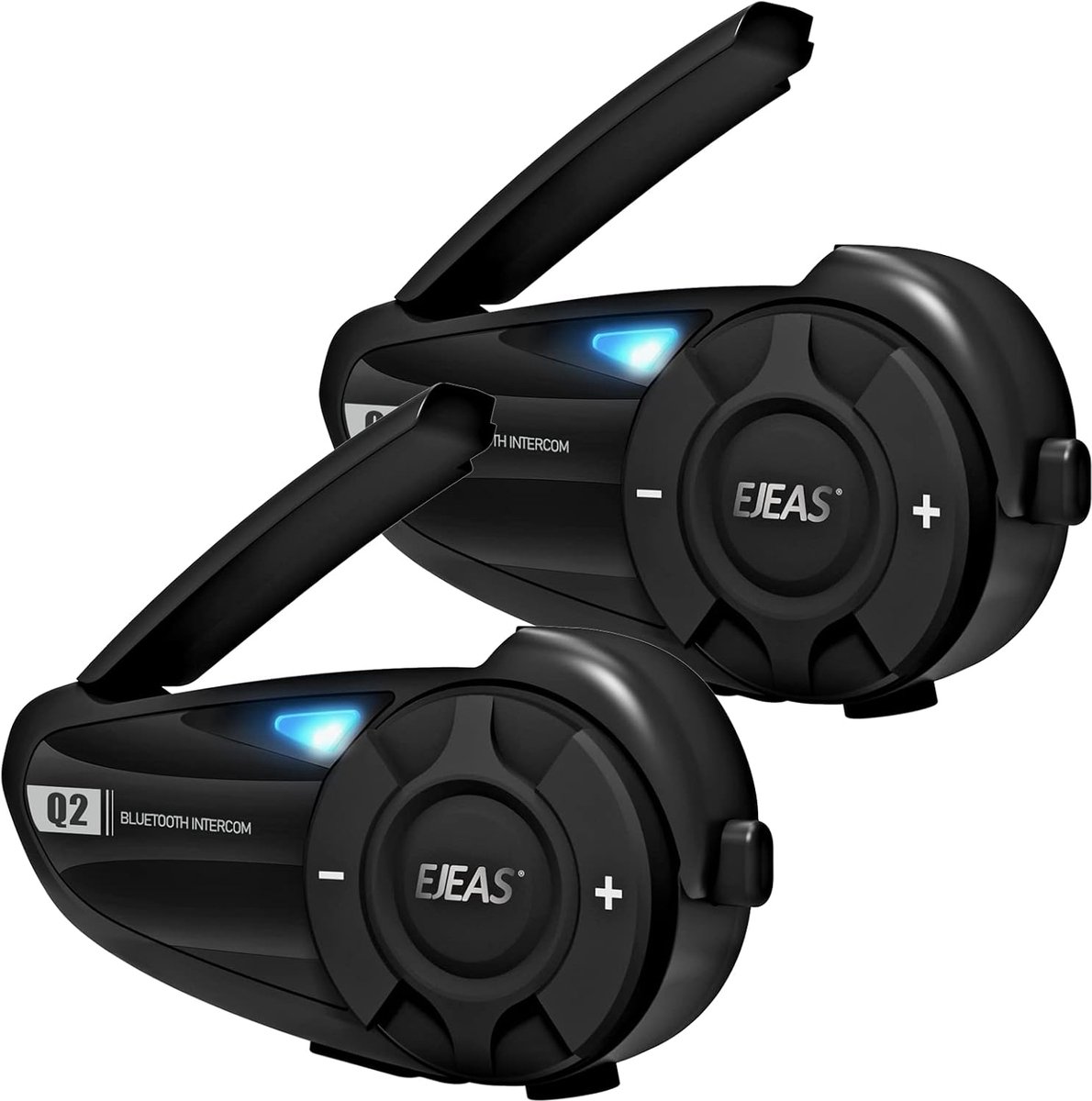 Motorfiets Intercom met Bluetooth 5.1 en CVC Ruisonderdrukking voor 2 Personen - 2Pack