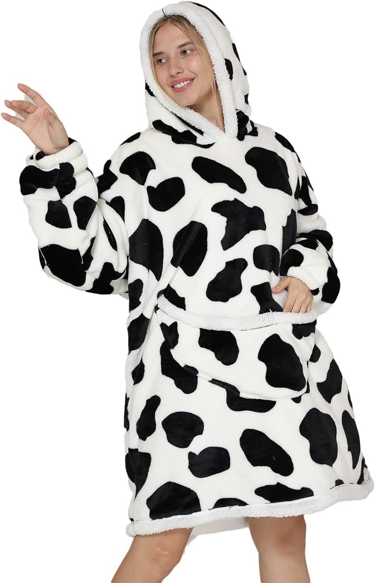Oversized Deken Hoodie voor Volwassenen - Comfortabele en Pluizige Sherpa Fleece Hoodie