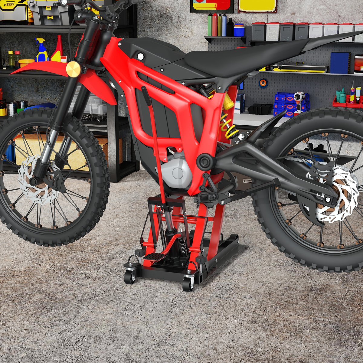 Aufun motorhefplatform – tot 680 kg – manoeuvreerhulp – montagestandaard – voor motorreparatie