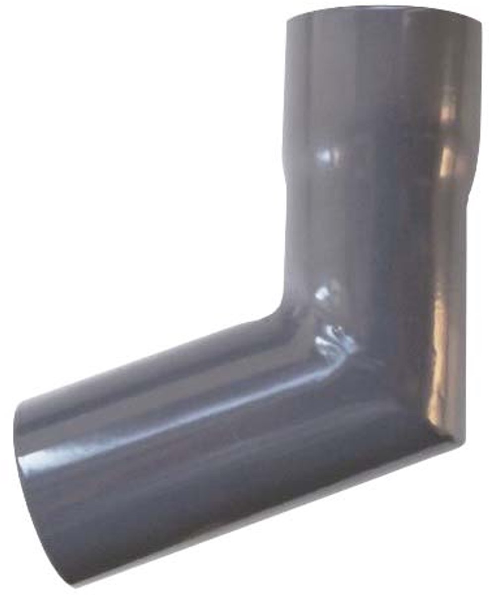 Renoplast® R50 aluminium valpijpbochten | Hoek 67º DN 40mm Grijs | Dakgoten Regengoot Dakafvoer Randprofielen van plaatstaal | Tuinhuisje Carport Terras Balkon plug-in kanaal | goot voor dak