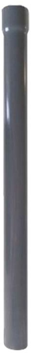 Renoplast® R50 aluminium regenpijp | 100cm DN 40mm grijs halfrond | Dakgoten Regengoot Dakafvoer Randprofielen van plaatstaal | Tuinhuisje Carport Terras Balkon plug-in kanaal | goot voor dak