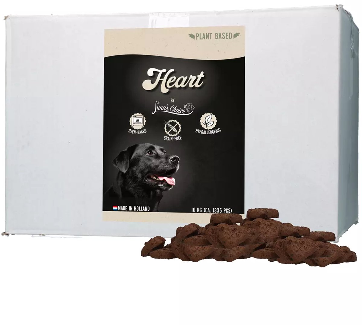 Luna's Choice Plantaardig Snack 10 Kg - Hondensnacks - Hypoallergene Koekjes - Grootverpakking - Hondenvoer - Sweet Hearts