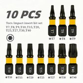ZHIDA Torx TX7 Schroevendraaier Bit T7 Twee inch lang (50 x T7 5 stuks