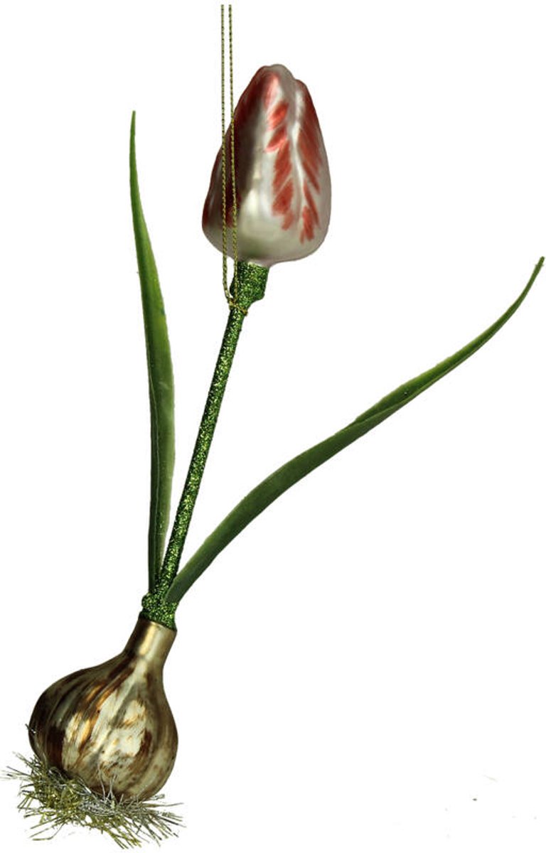 HD Collection glazen kerstornament kerst hanger tulpen bol 20.3 cm