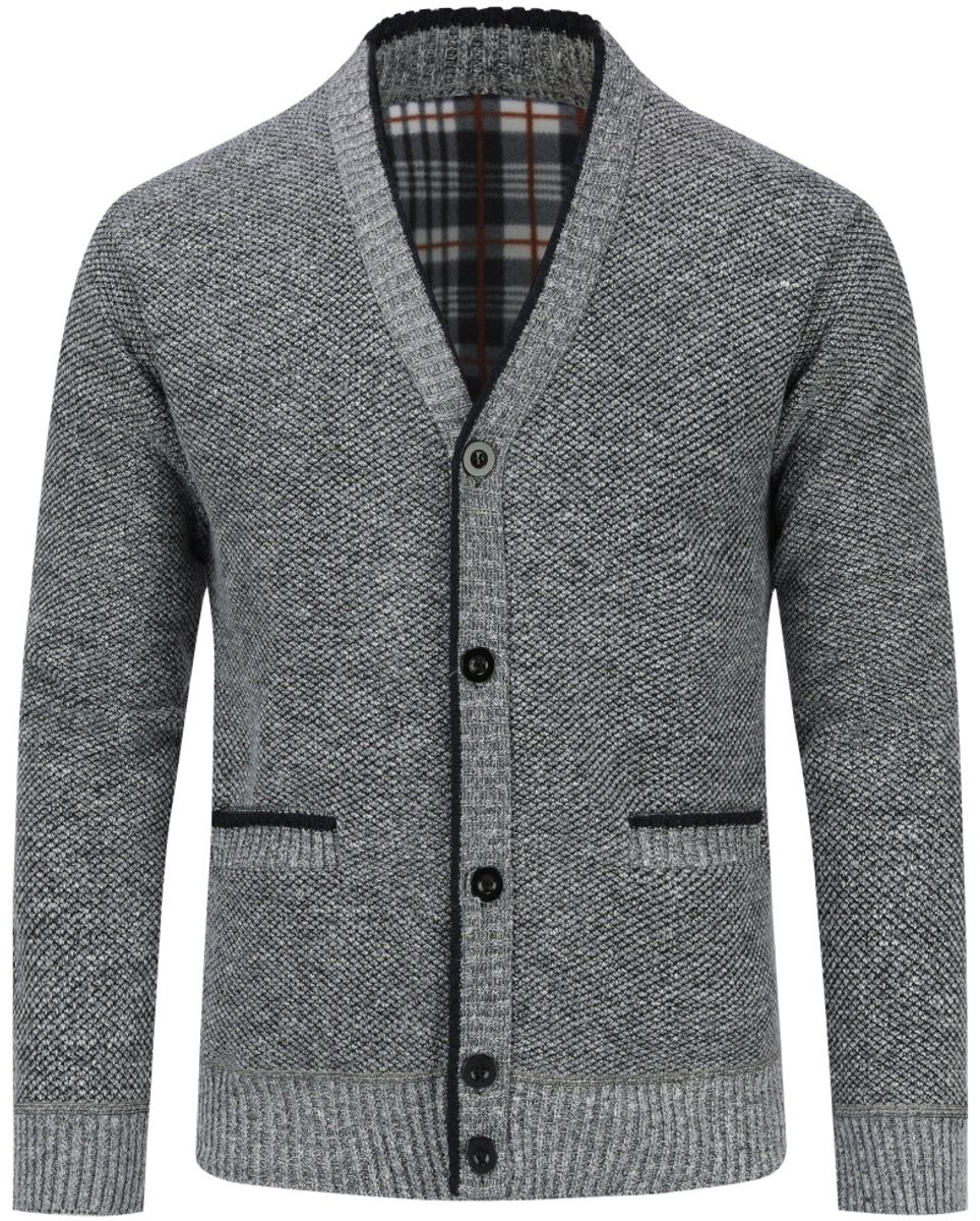 ALLTHEMEN Heren Gebreide Vest - Klassieke Knopen - S