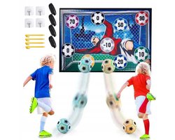 Voetbalspel Trainingsmattenset - Voetbal training mat - met wedstrijdmat, 2 klittenbandvoetballen - Interactief ouder-kind speelgoed - Sportverlichting - Geschikt voor buiten-, binnen- en achtertuinvoetbalvelden