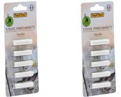 Set van 10 geursticks voor stofzuiger met vanillegeur TopFilter