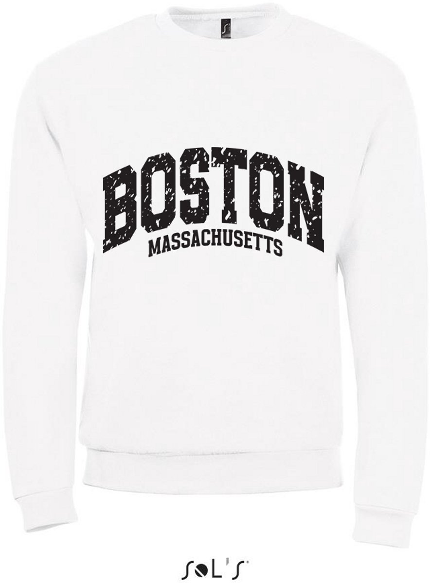 Sweatshirt 2-210 Boston-Massachusetts - Wit, xL