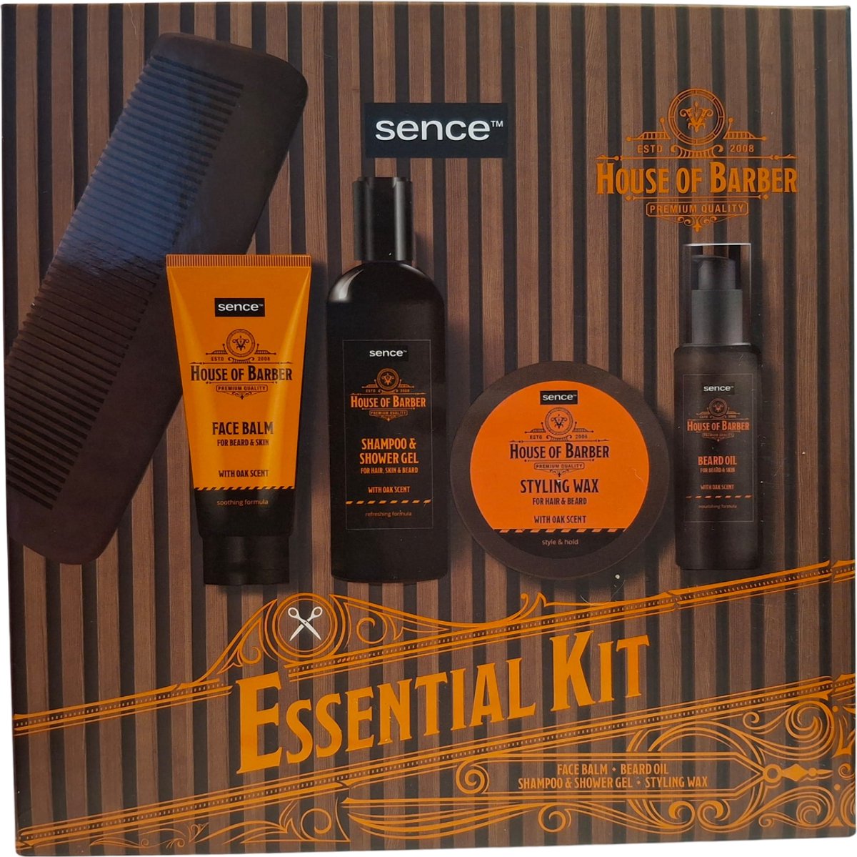 Sence Giftset Essential Kit House Of Barber Baardset voor mannen 5-delig