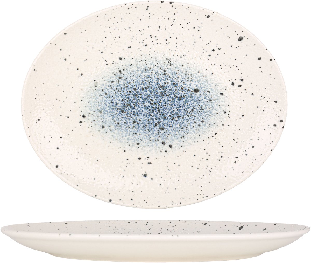 Rinart Serveerschaal - Splash - Porselein - 36 cm - set van 2