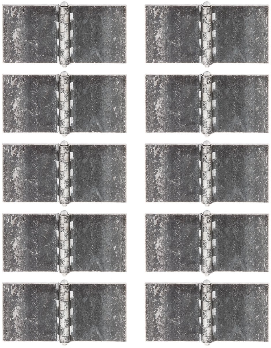 Alberts 860240 Scharnier | breed, voor lassen op | staal, ruw | 80 x 160 mm | Set van 10