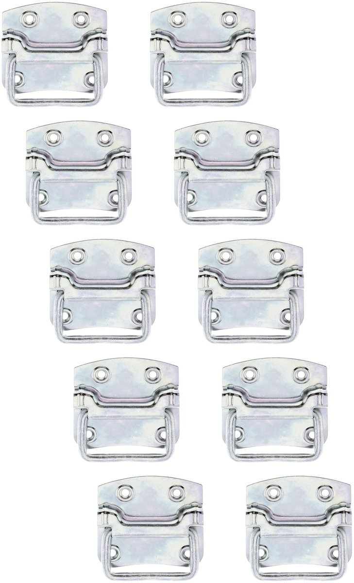 Alberts 850982 kistgreep, galvanisch verzinkt, diklaaggepassiveerd, 80 x 74 mm, set van 10