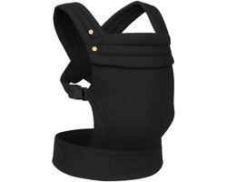 LUVION® Baby carrier MILANO Nighttime Black - Draagzak Baby - Ergonomische Buikdrager en Rugdrager - OEKO-TEX® Linnen - Zwart