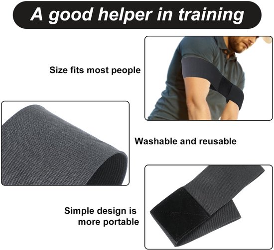 2-stuks Golf Swing Training Band - Elastische golf trainingshulpband - Golf pols correctie trainer - Swing correctie armband - Draagbare golf swing band - Unisex - Verbeter je swingvorm - Perfect voor beginnende golfers - Blauw van Merkloos — afbeelding 4