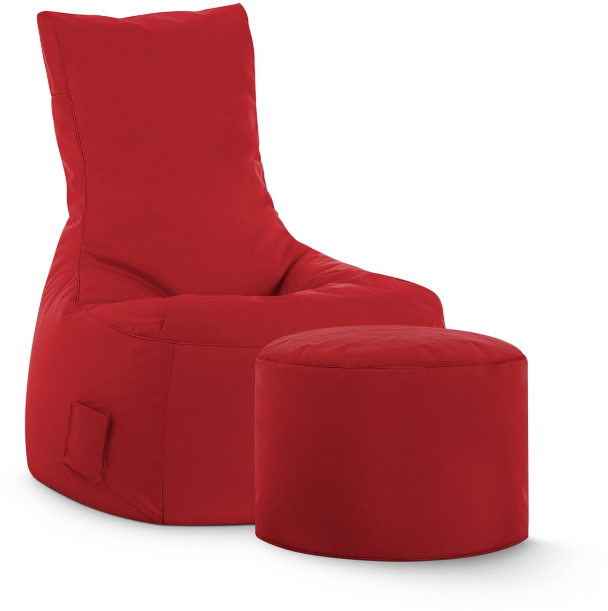 Scuba Swing Outdoor Zitzak Met Hocker - Rood - Voor Binnen en Buiten - Met Dot.com Hocker - Relaxing Seat