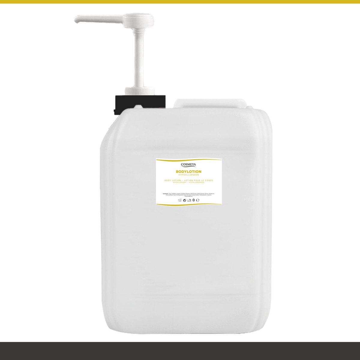 Bodylotion - Hypoallergeen - Wit - 12 Liter - Jerrycan - Met pomp - Navulling - Navullen - Body Lotion - Lotion Pour Le Corps - 3 - 5 - 6 - 10 | LP5