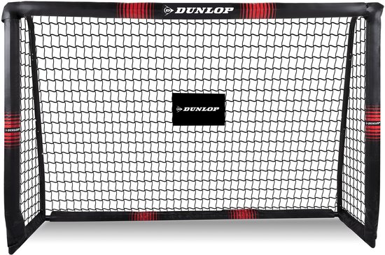 Dunlop voetbaldoel – 180 x 120 x 60 cm – metaal – zwart/rood
