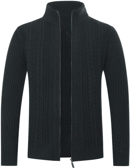 Cardigan col montant Allthemen pour homme - Pull chaud en maille - L