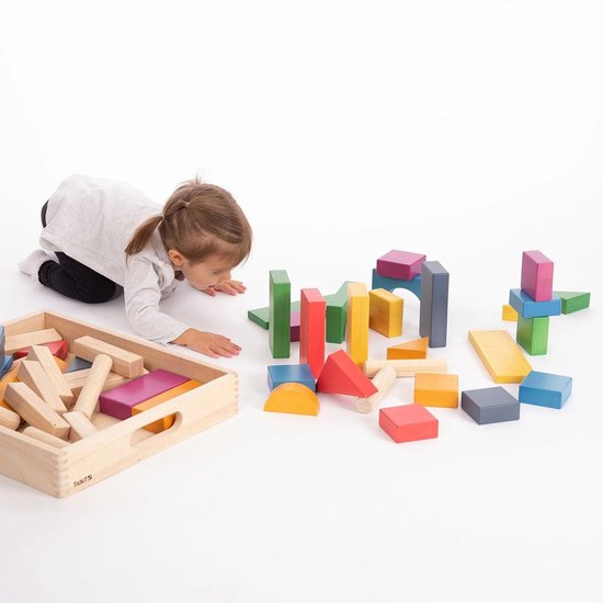 Regenboog Houten Jumbo Blokken Set - Pk54 - Bouwblokken van Melissa & Doug — afbeelding 2
