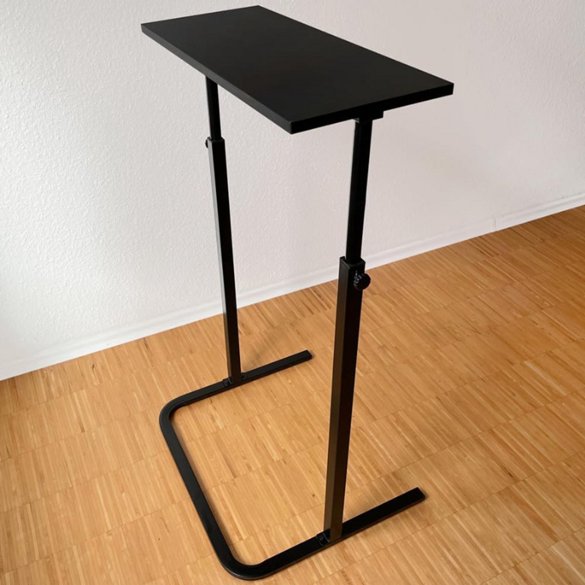 Petit Bureau Debout Réglable En Hauteur De 81,3 Cm, Bureau Portable à Roulettes Pour Tapis De Marche, Tapis De Course, Noir