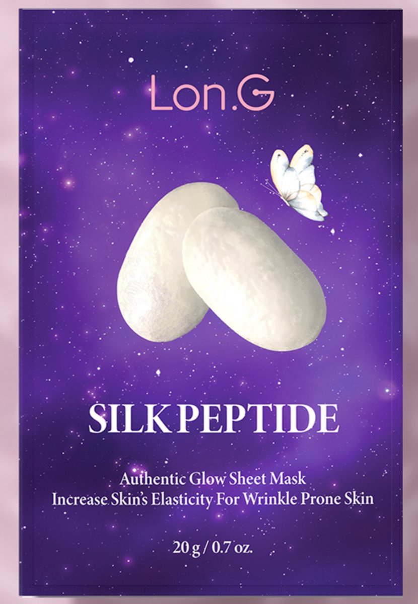 LON.G Silk Peptide Sheet Mask – 10 stuks – Hydraterend & Anti-Rimpel – Korean Skincare