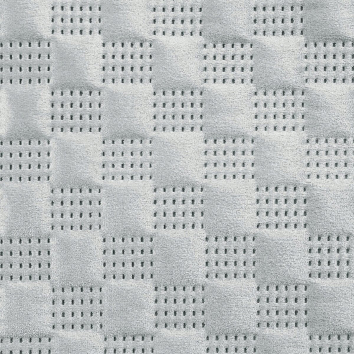 Luxe Gewatteerde Plaid 220x240cm - Sofia 4 Velours - Zilver