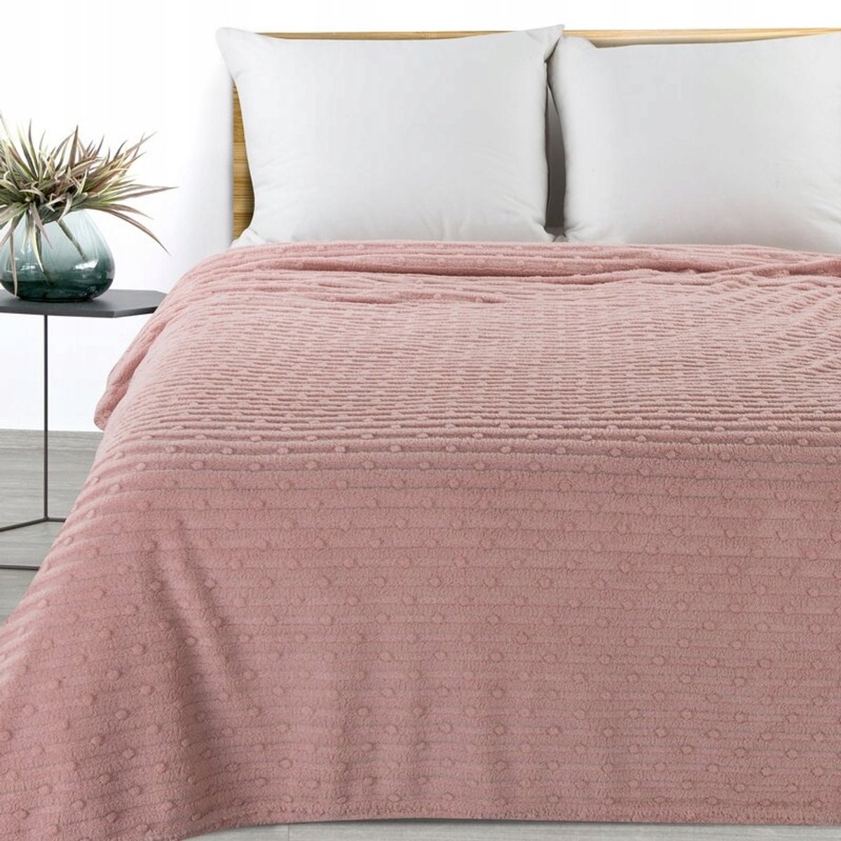 Eurofirany Merkloos Microvezel Deken 200x220cm - Zacht & Decoratief różowy