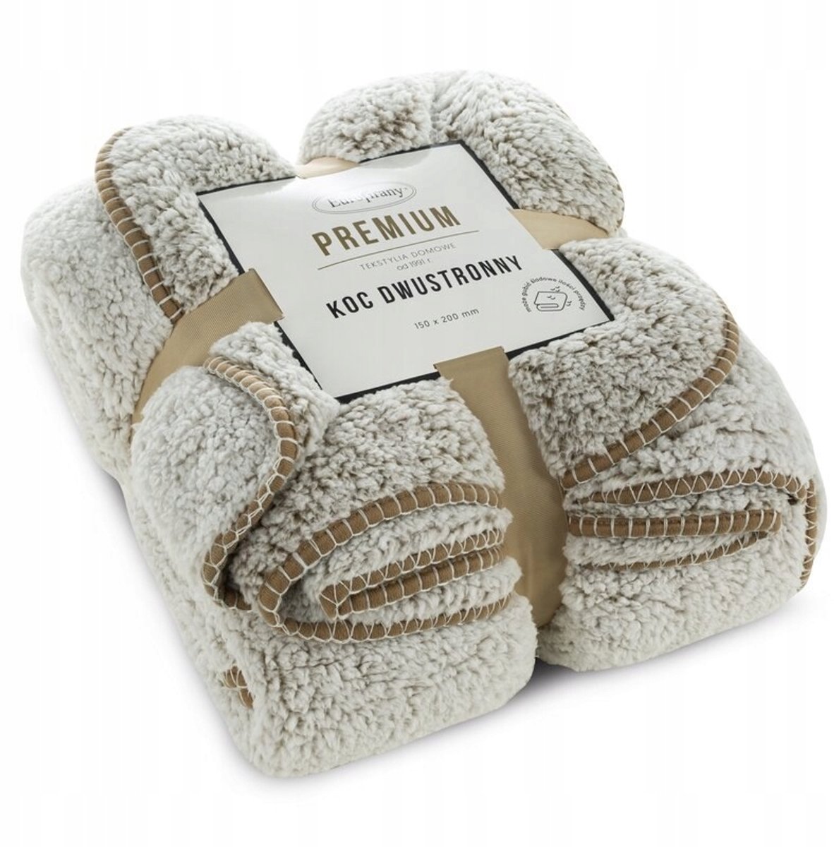 Zachte Beige Sherpa Deken 150x200 cm - Warm & Knus